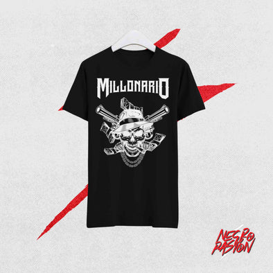 Camiseta - Millonario - Calavera - negropasion