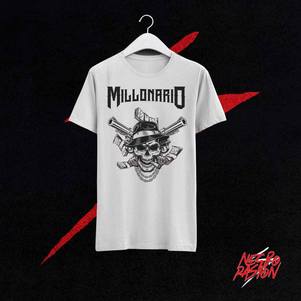 Camiseta - Millonario - Calavera - negropasion