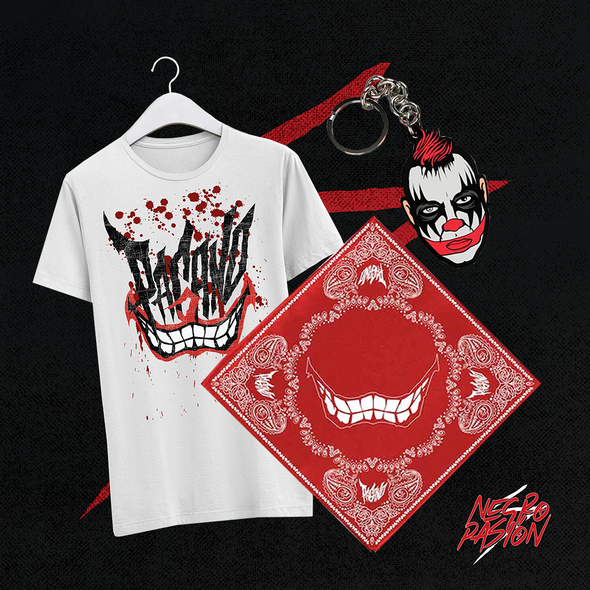 Combo Oficial - Pagano - Camiseta + Paleacate Rojo + Llavero